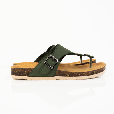 Genuine leather slippers T11 - PLLOMO- سليبر رجالي - شبشب رجالي - بلومو - Green