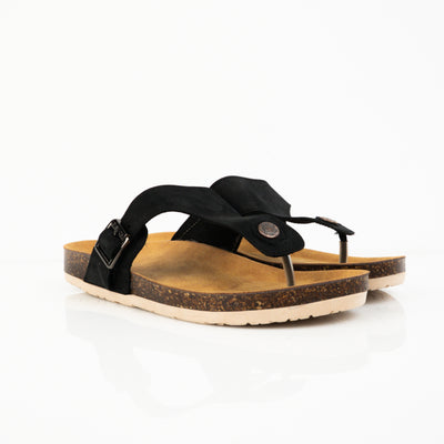 Genuine leather slippers T11 - PLLOMO- سليبر رجالي - شبشب رجالي - بلومو - Black