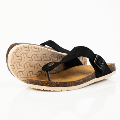 Genuine leather slippers T11 - PLLOMO- سليبر رجالي - شبشب رجالي - بلومو - Black