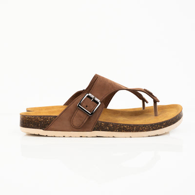 Genuine leather slippers T11 - PLLOMO- سليبر رجالي - شبشب رجالي - بلومو - Brown