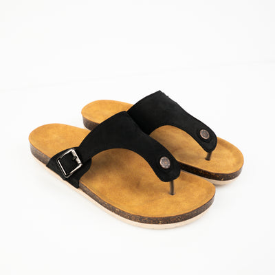 Genuine leather slippers T11 - PLLOMO- سليبر رجالي - شبشب رجالي - بلومو - Black